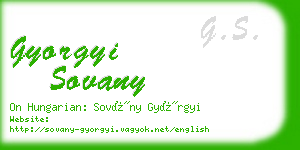 gyorgyi sovany business card